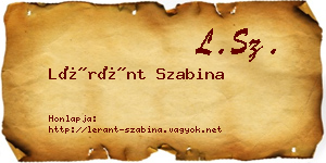 Léránt Szabina névjegykártya